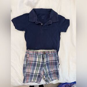 CrewCuts Madras Plaid Shorts Outfit - Size 4T